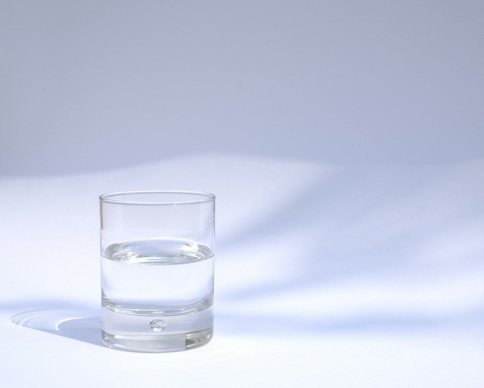 A clear glass of filtered drinking water
